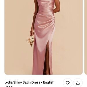 Birdy Grey Satin Gown - Rose